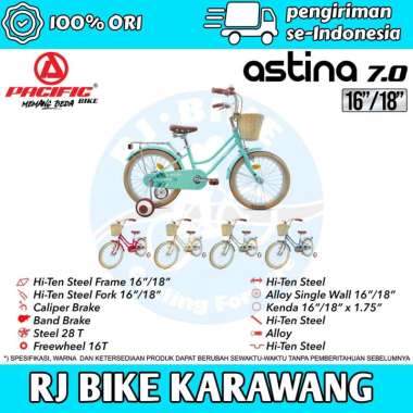 SEPEDA ANAK PEREMPUAN PACIFIC MINI ASTINA 7.0 16" 18" 20" Inch 16inch