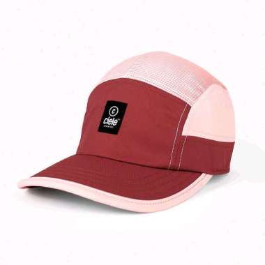 Topi Lari Running Ciele GOCap - SC - Classic - C Plus Box - Merlot/Peachskin - 5 Panel Cap Unisex Me