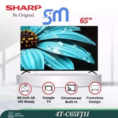 LED TV Sharp 4T-C65FJ1I 65 inch Google tv Smart Resolusi 4K UHD 65FJ1I