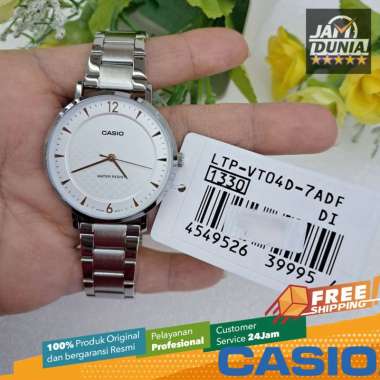 CASIO ORIGINAL-JAM WANITA STAINLESS ANALOG CASIO LTP-VT04D-7ADF CASIO LTP VT04D 7A - JAM WANITA - ST