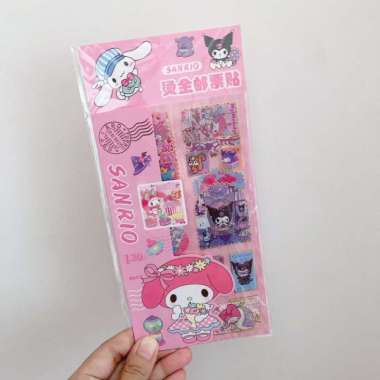 Stamp Sticker Sanrio 23s / Stiker Perangko Sanrio Melody Bunga