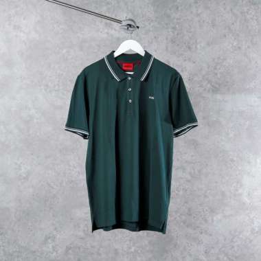 Polo HUGO BOSS HUGO DINOSO WHITE DARK GREEN POLO 100% ORIGINAL S