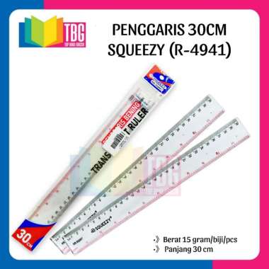 15 PCS PENGGARIS 30CM SQUEEZY / PENGGARIS TRANSPARAN / PENGGARIS ACRYLIC 30CM (R-4941)