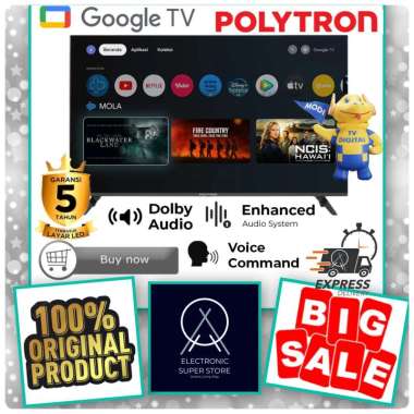 TV POLYTRON PLD 32RG9059 PLD32RG 32RG GOOGLE SMART TV HD LED 32INCH POLYTRON SMART GOOGLE TV POLYTRO