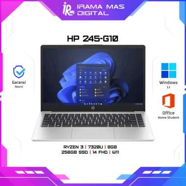 HP 245-G10 RYZEN 3 7320U/8GB/256GB SSD/14 FHD/W11 (SILVER)