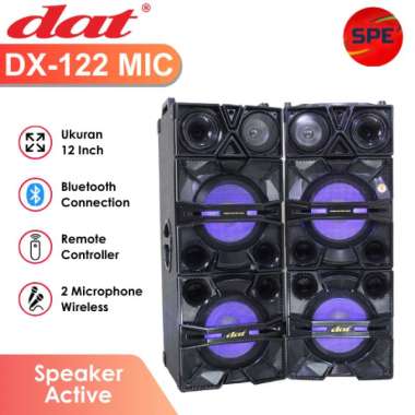 SPEAKER ACTIVE DAT UKURAN 12 INCH DX-122 MIC / DX122 MIC GARANSI RESMI (MEDAN)