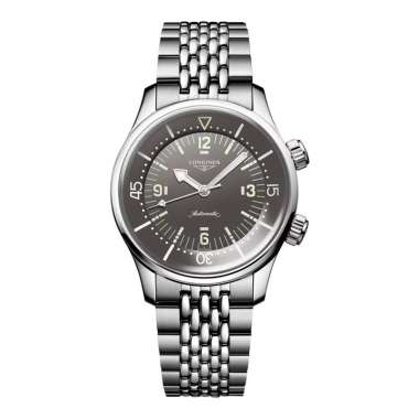Jam Tangan Pria Longines Legend Diver L3.764.4.99.6 Automatic Grey Dial Stainless Steel Strap Multic