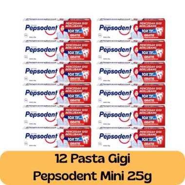 Promo Harga Pepsodent Pasta Gigi Pencegah Gigi Berlubang White 25 gr - Blibli