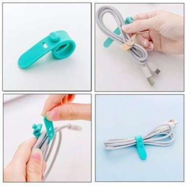 BLISG Pengikat Kabel Penggulung Cable Binder Klip Cable Cord Holder Penjepit Kabel Charger Hp Univer