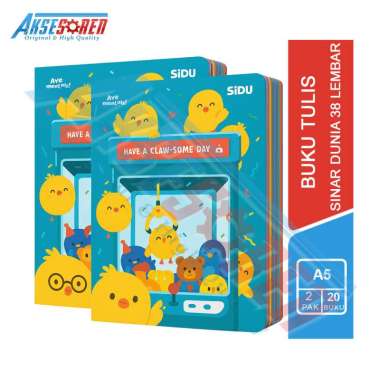 Aksesoren Buku Tulis Sinar Dunia [Isi 38 Lembar/ 20 Buku] / Write Book Sidu [2 Pack] / Buku Alat Tul