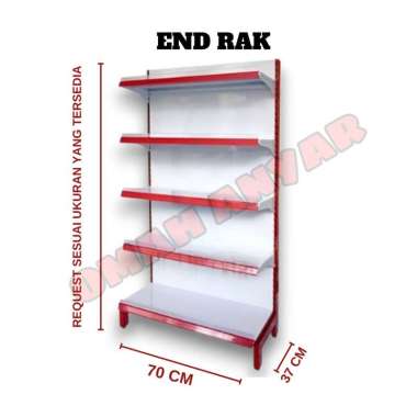 Rak End Gondola Supermarket Rak Display Barang Ujung T-150 RAK END PANEL