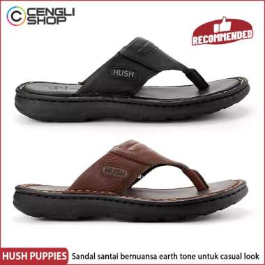 SANDAL JEPIT HUSH PUPPIES PRIA ORIGINAL SENDAL KASUAL KULIT ASLI ORI BRANDED CASUAL TERBARU HM22