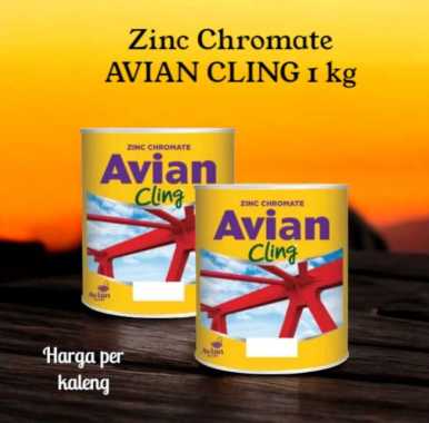AVIAN CLING Zinc Chromate 1 KG Cat Primer Dasar Meni Besi Anti Karat Brands, meni besi AVIAN CLING