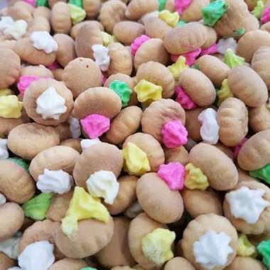 Kue Biskuit Gemrose Gula Kancing Monas Warna Warni Jajan Jadul Kiloan Grosir Murah