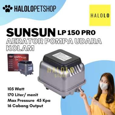 Aerator Kolam SUNSUN LP 150 PRO Hi Blow Air Pump Aerator Pompa Udara Kapasitas Besar