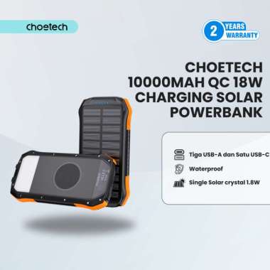 Powerbank 10000mAh Solar Power Bank Charging Flashlight Panel Original