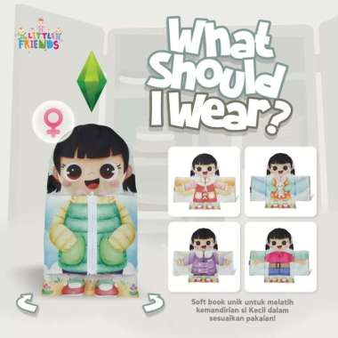Busy Book Buku Aktifitas Anak Buku Boneka/Buku Mainan Series What Should I Wear Little Friends - Lav