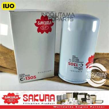 Filter Oli Hino Dutro 5523 Hino H06C-TM Saringan Oli Sakura C-1305 15607-1431