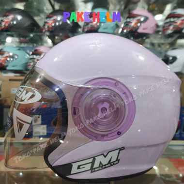 HELM HIJAB GM POP ANTI PUSING CEPOL WANITA ORIGINAL CRYSTAL UNGU XL