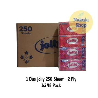GROSIR1 DUS Tissue Tissu Tisu Jolly 250 Sheet - 2 Ply (1 Karton)