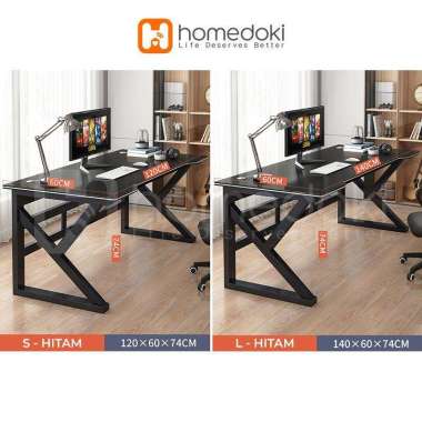 Meja Komputer / Gaming Table/ Meja Belajar / Meja Kerja Meja PC Gaming S Black