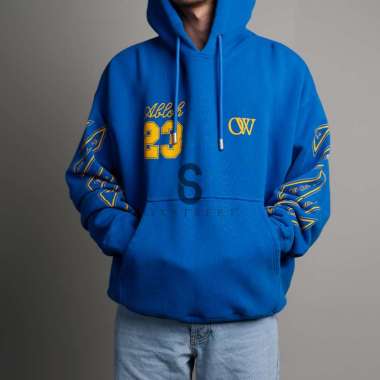 OFF WHITE Hoodie 23 Skate in Blue ( 100% Authentic ) L
