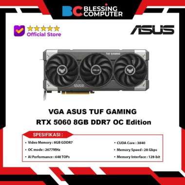 VGA ASUS TUF GAMING RTX 5060 8GB DDR7 OC Edition