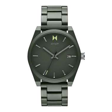 Jam Tangan Pria MVMT Element Ceramic 28000328-D Matte Green Dial Green Ceramic Strap Hijau
