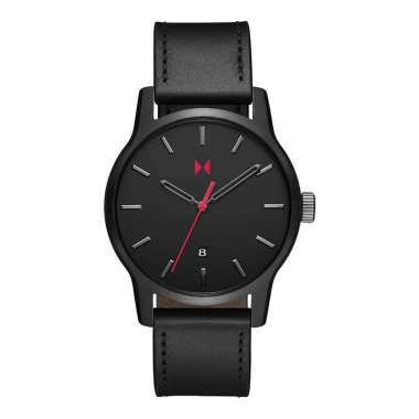 Jam Tangan Pria MVMT Classic II 28000321-D Men Black Dial Black Leather Strap Hitam