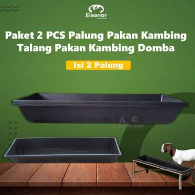 Paket 2 PCS Palung Pakan Kambing Talang Pakan Kambing Domba Tempat Pakan Kambing