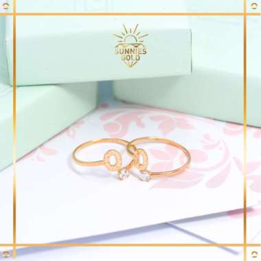 CINCIN EMAS HURUF ADJUSTABLE EMAS ASLI EMAS MUDA KADAR 8K/375 CINCIN HURUF I - P KODE CWK 506 - CWK