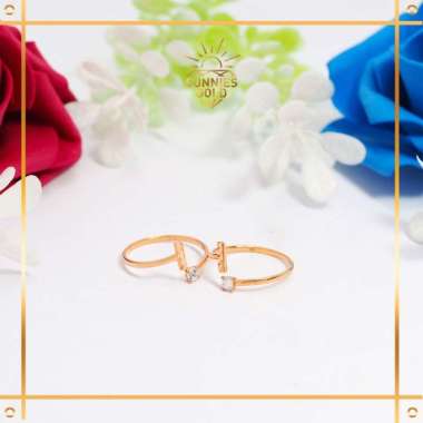 CINCIN EMAS HURUF ADJUSTABLE EMAS ASLI EMAS MUDA KADAR 8K/375 CINCIN HURUF I - P KODE CWK 506 - CWK