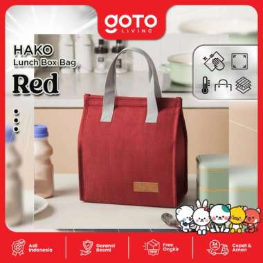 Goto Hako Lunch Box Bag Tas Bekal Makan Siang Alumunium Foil RED