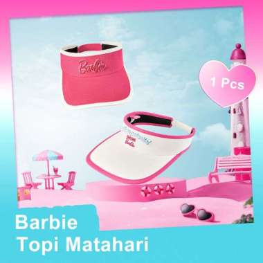 Miniso x Barbie Shining Collection Topi Sunhat Wanita Topi Fashion Barbie Hats Efek Kerai Yang Bagus