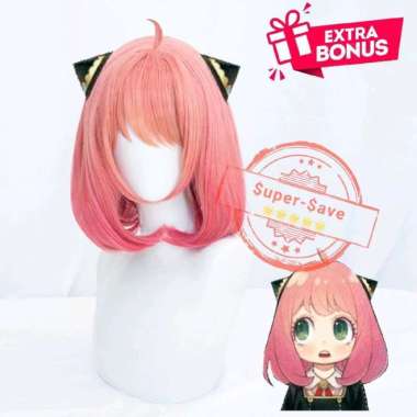 Spy x Family wig Anya Rambut palsu 1 set - -, -