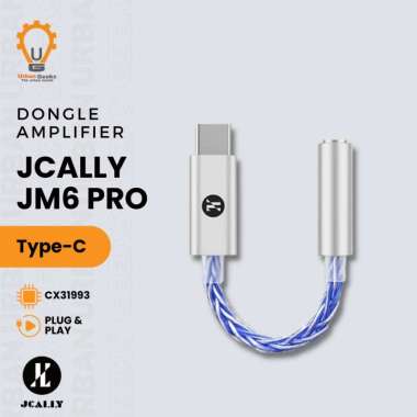JCALLY JM6 PRO Audio DAC Adapter Converter Jack 3.5mm to Type C Blue