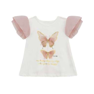 TORIO Basic T-Shirt Pretty Butterfly - Kaos Anak - Atasan Anak Perempuan 3-4Y