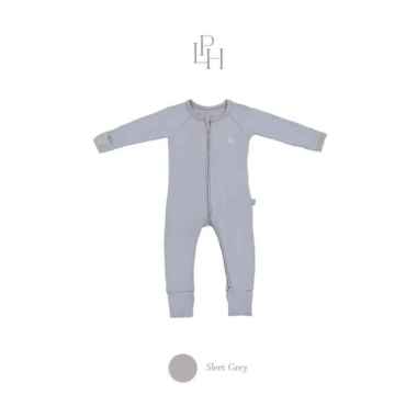 Little Palmerhaus Baby Sleepsuit 14.0 Bando Bayi 12 bulan Sleet Grey