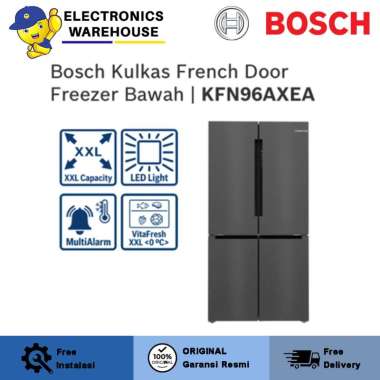 BOSCH REFRIGERATOR MULTIDOOR 605L STAINLESS KFN96AXEA Kulkas
