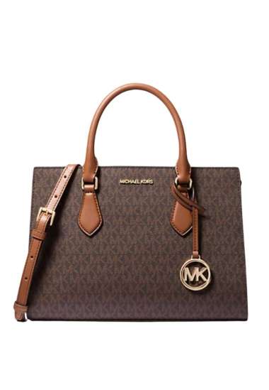 Sheila Medium Logo Satchel Brown