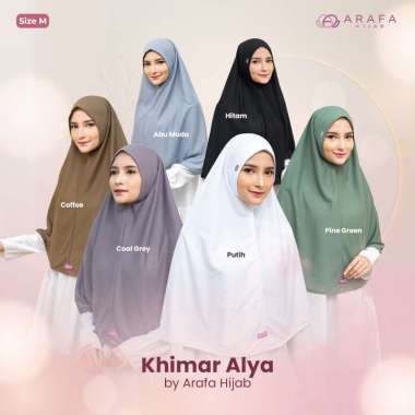 KHIMAR ALYA HIJAB INSTAN NON PED ARAFA HIJAB KAOS L HITAM