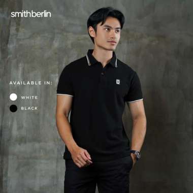 Smith Berlin Kaos Polo Pria Lengan Pendek Preston Slim Fit White L