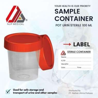 NUP MEDICAL Pot urine sterile container sampel urin 100 ml