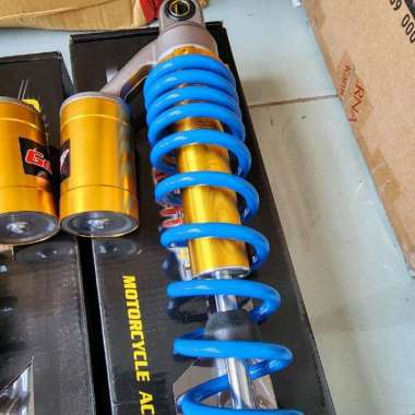 Shockbreaker Belakang Tabung Atas Mio Beat Scoopy Fino 310MM - Shock Tabung Variasi 310MM Motor Biru