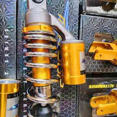 Shockbreaker Belakang Tabung Atas Mio Beat Scoopy Fino 310MM - Shock Tabung Variasi 310MM Motor Chro