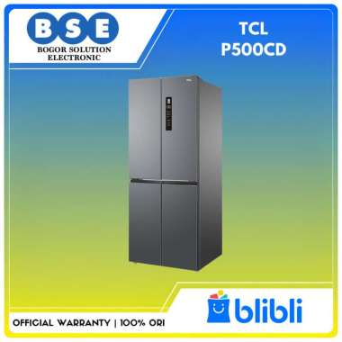 Promo Kulkas Multi Door Inverter TCL P500CD Kulkas 4 Pintu 439 Liter - Inverter [ORI] Elegan
