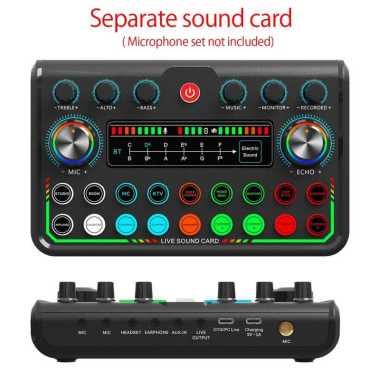 Mixer Podcast Audio External Sound Card Live Bluetooth