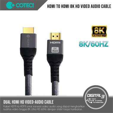 COTECI HDMI to HDMI 2.1 Cable Video Audio 8K @60Hz High-Definition UHD Kabel Video HDR Image 87105 -