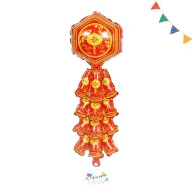 Balon Foil Naga Jumbo / Petasan Imlek - Naga Merah Petasan 2