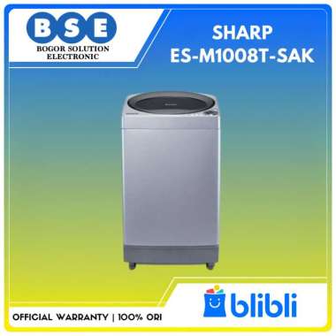 Mesin Cuci Sharp ES-M1008T-SAK 10 Kg Child Lock Top Loading Megamouth Sharp ESM1008TSAK
